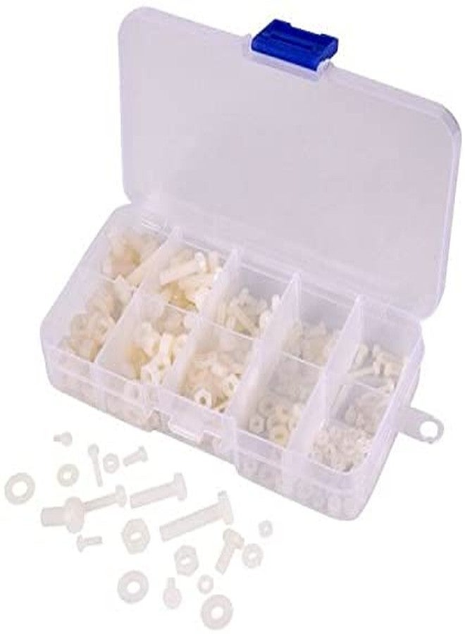 REES52 M2 M2.5 M3 M4 M5 (Total 270pcs) Nylon Screw/Nut/Washer Assortment Kit Come with Plastic Box - Image 1